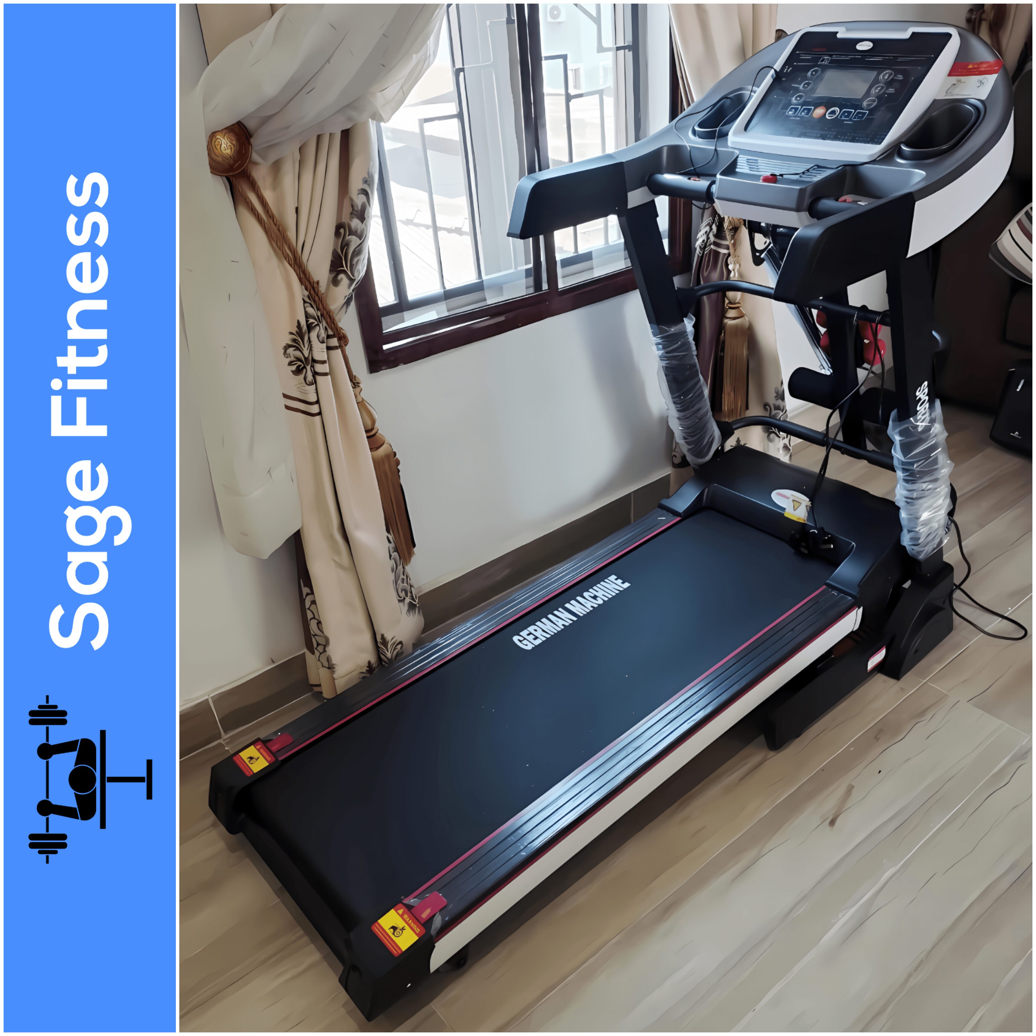 2.5HP Electric Treadmill (with Auto Incline, MP3 Player, Massager, Sit Up Bar, Twister, & Dumbbells (Pair)) [GM] @ N775,000