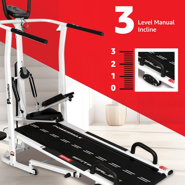 4-In-1 Manual Treadmill Image 4 4-In-1 Manual Treadmill (Jogger + Stepper + Twister + Push-Up Bars)